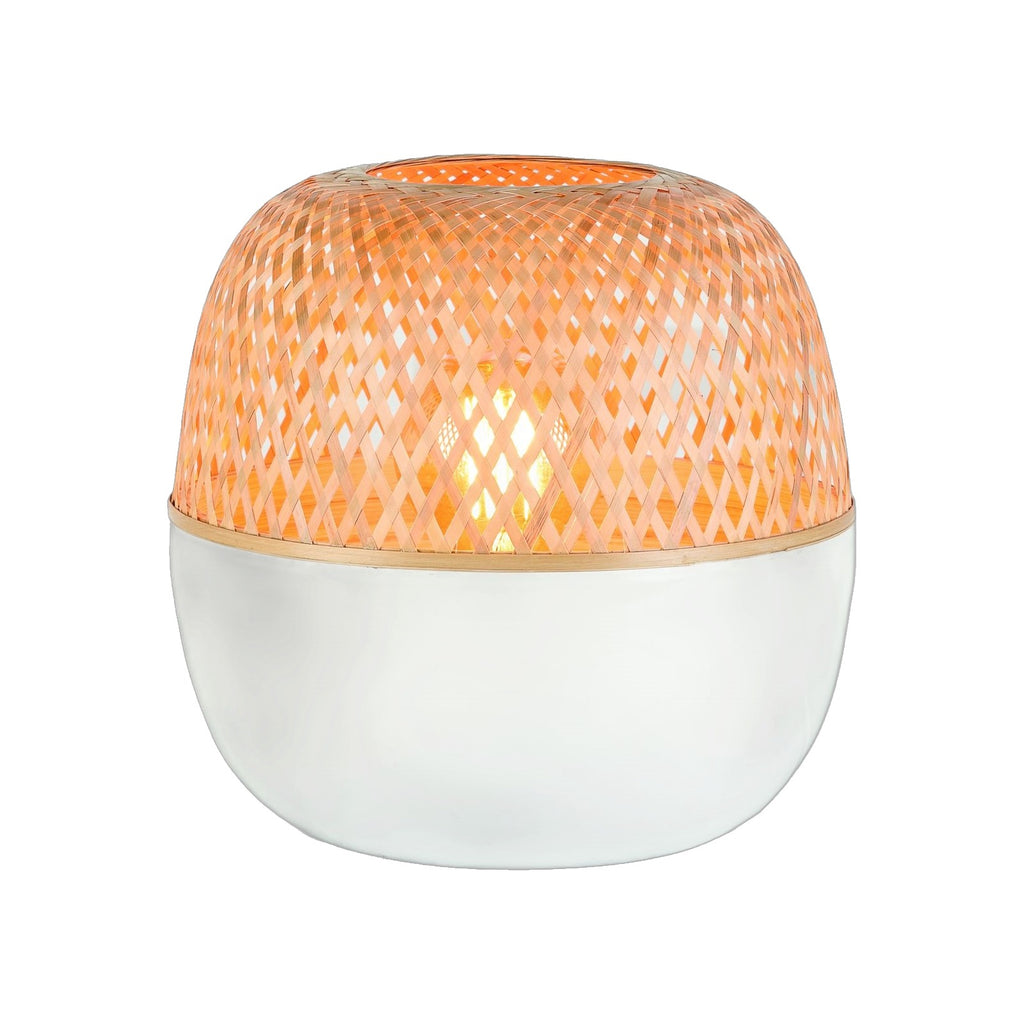 Lampe à poser Mekong bambou et blanc 29 cm E27