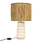 Lampe à poser Molokai en terre cuite et rotin 51 cm