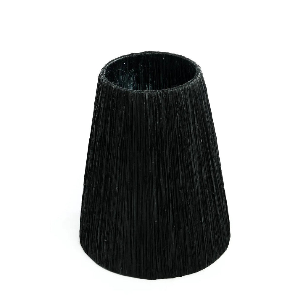 Lampe à poser Naxos en terre cuite noire et herbe tressée 56 cm, vue 5