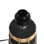 Lampe à poser Naxos en terre cuite noire et herbe tressée 56 cm, vue 7