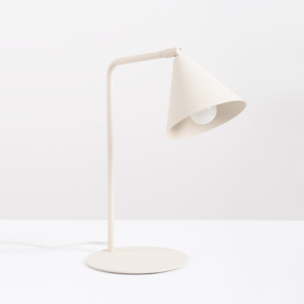 Lampe à poser Nox cône acier beige E14, vue 2