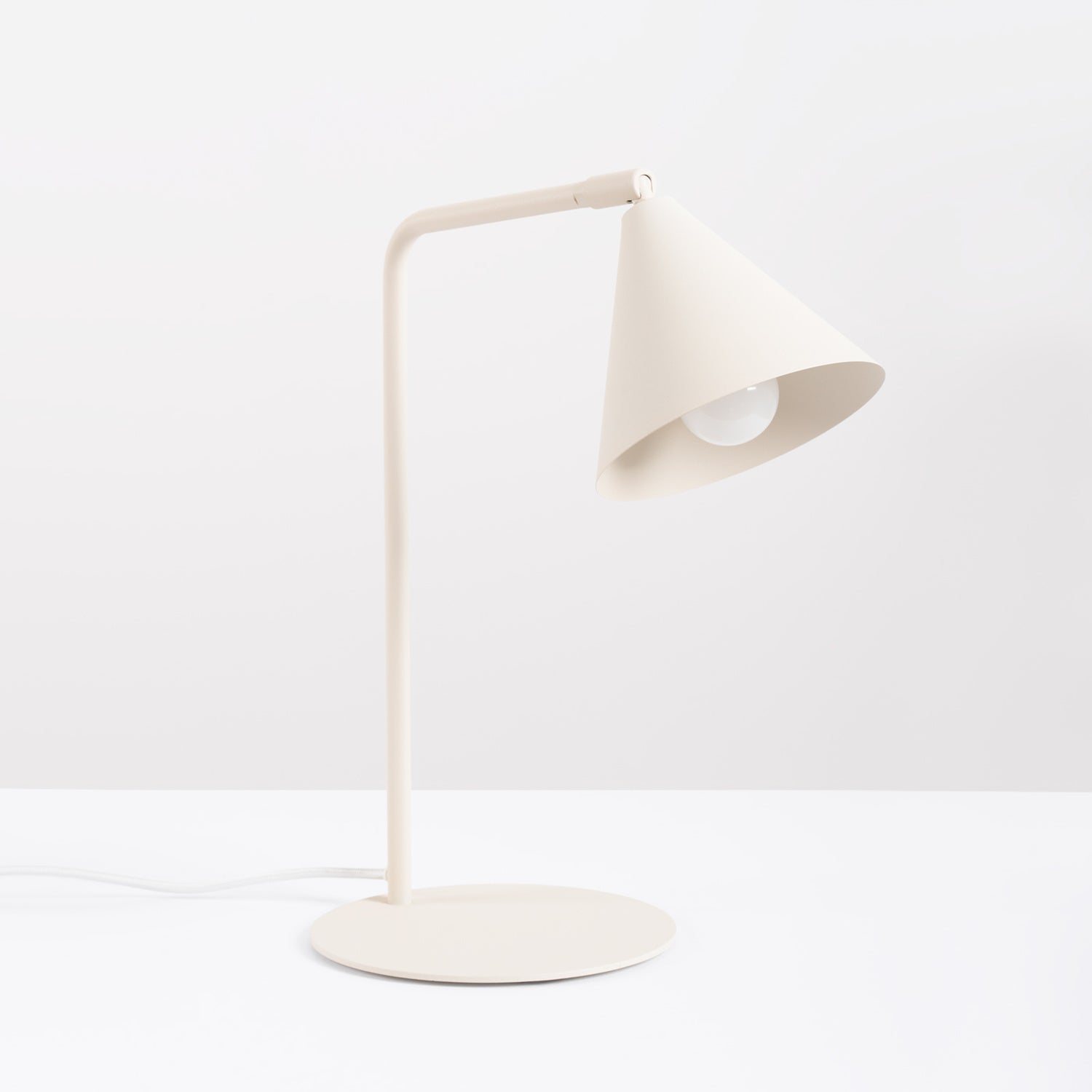 Lampe à poser Nox cône acier beige E14, vue 2