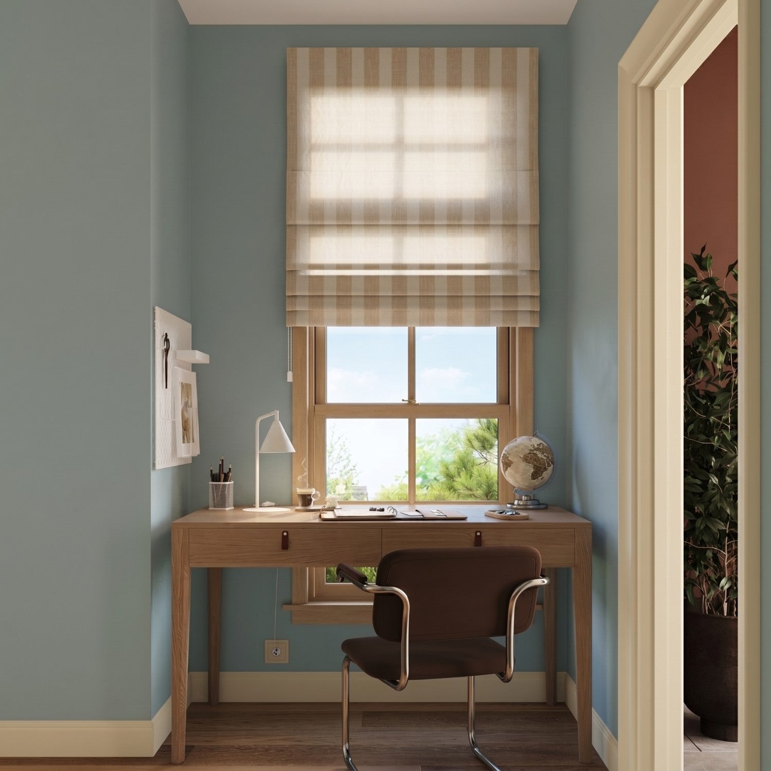 Lampe à poser Nox cône acier blanc E14, vue 13