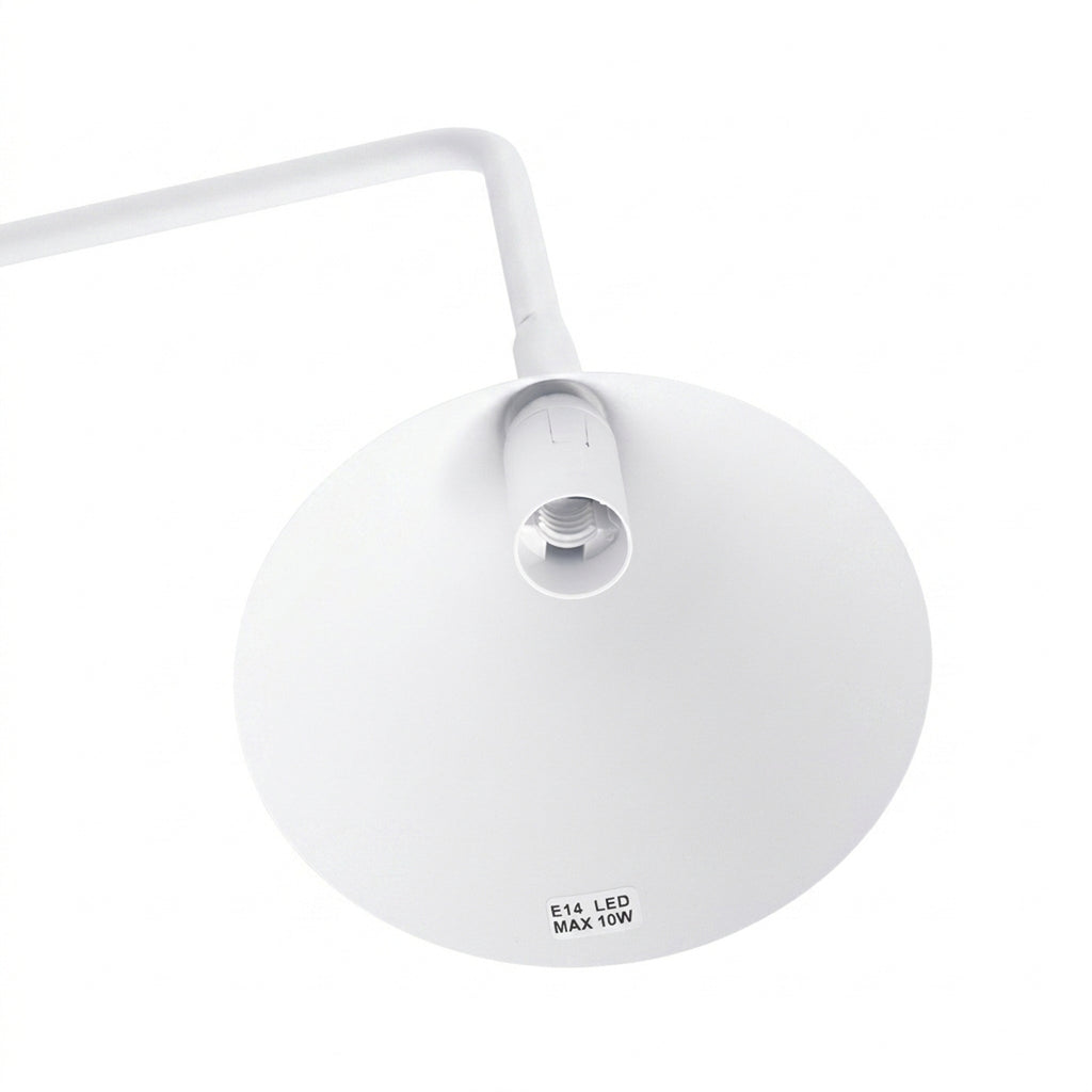 Lampe à poser Nox cône acier blanc E14, vue 7