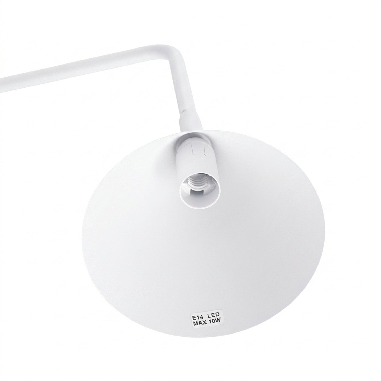 Lampe à poser Nox cône acier blanc E14, vue 7