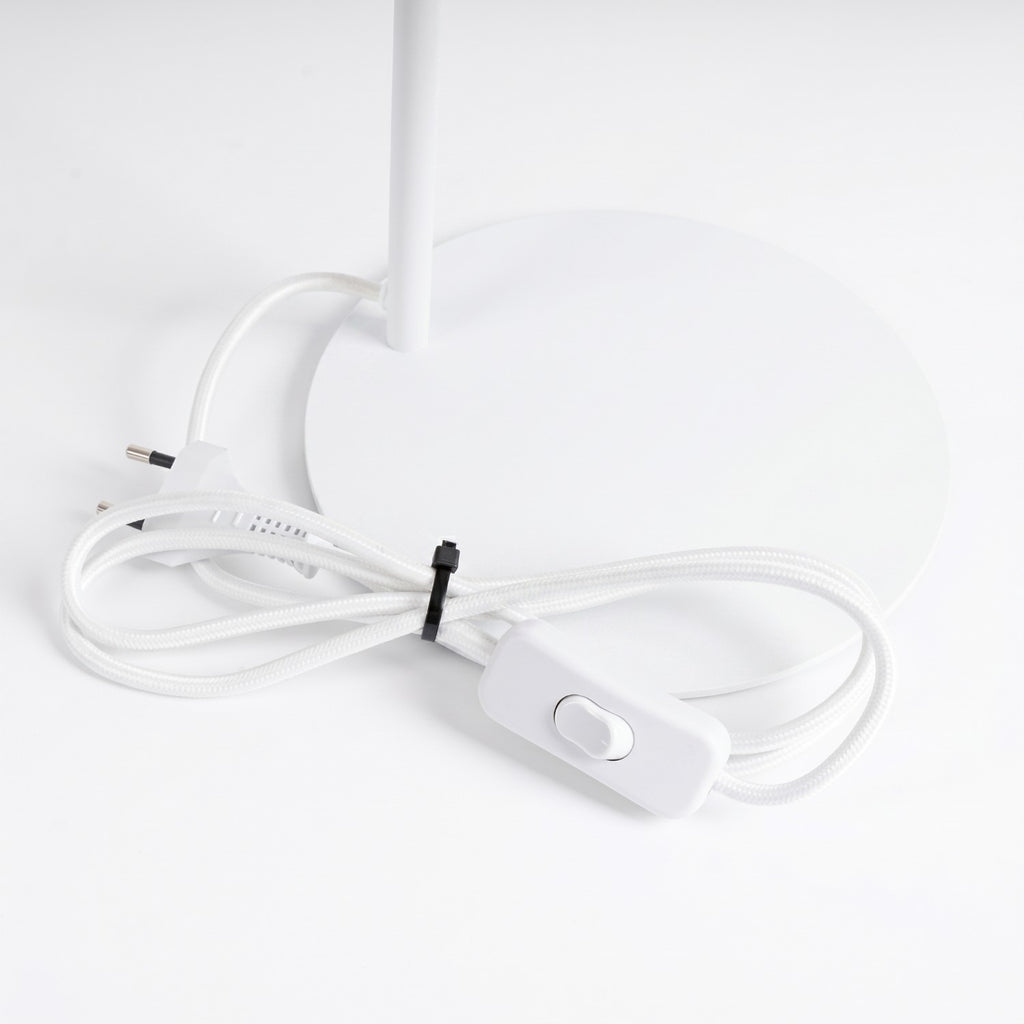 Lampe à poser Nox cône acier blanc E14, vue 8