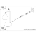 Lampe à poser Nox cône acier noir E14, vue 11