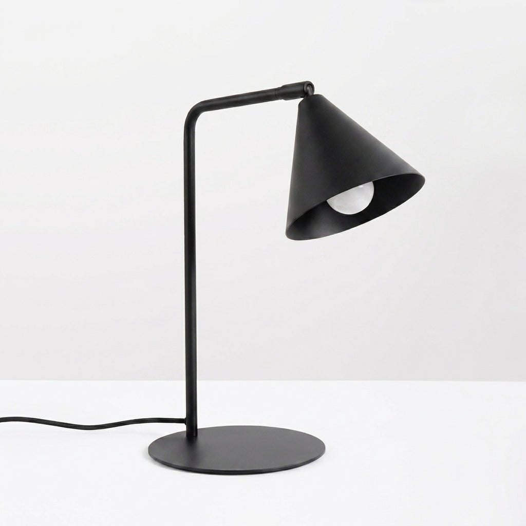 Lampe à poser Nox cône acier noir E14, vue 2