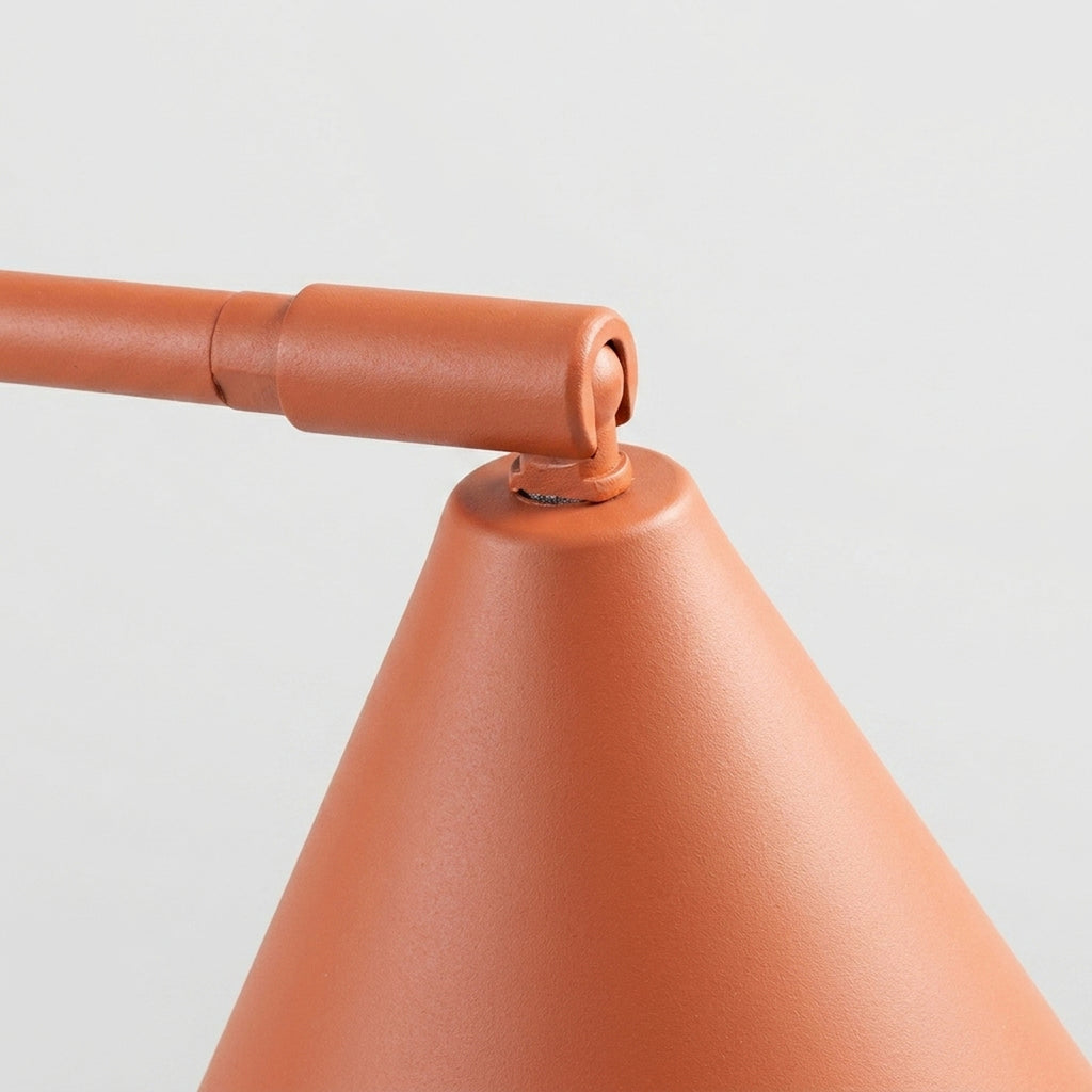 Lampe à poser Nox cône acier rouge ocre E14, vue 6