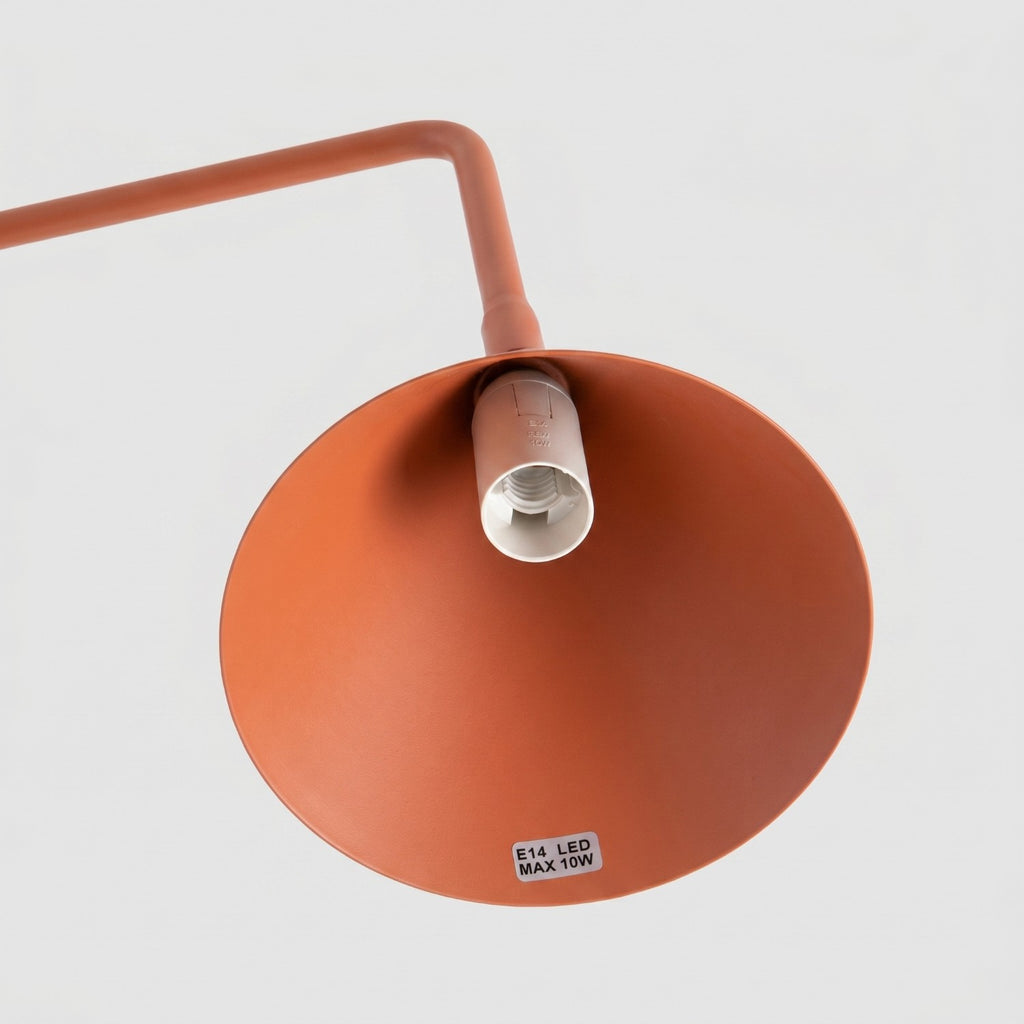 Lampe à poser Nox cône acier rouge ocre E14, vue 7
