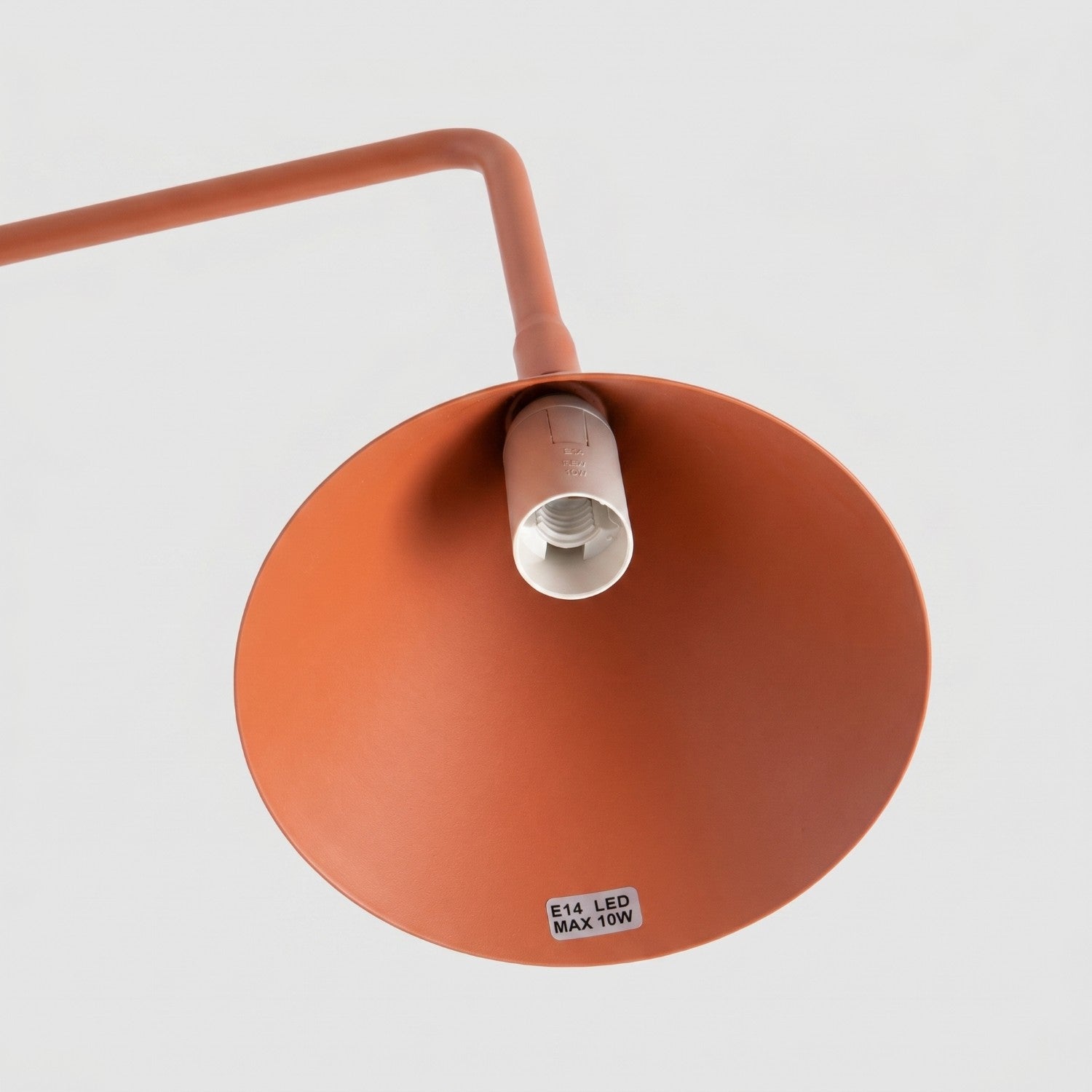 Lampe à poser Nox cône acier rouge ocre E14, vue 7