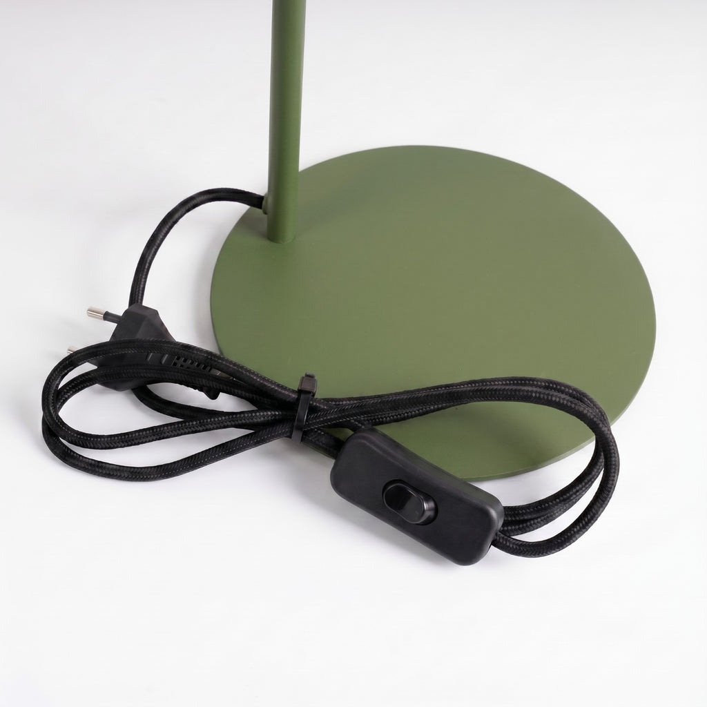 Lampe à poser Nox cône acier vert olive E14, vue 8