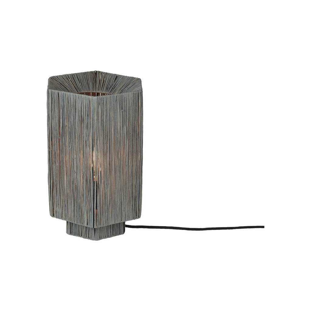 Lampe à poser Panama raphia gris E27