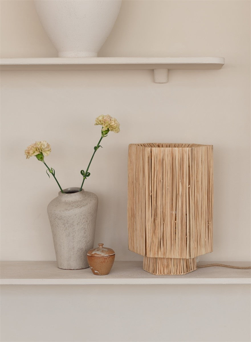 Lampe à poser Panama raphia naturel E27, vue 7