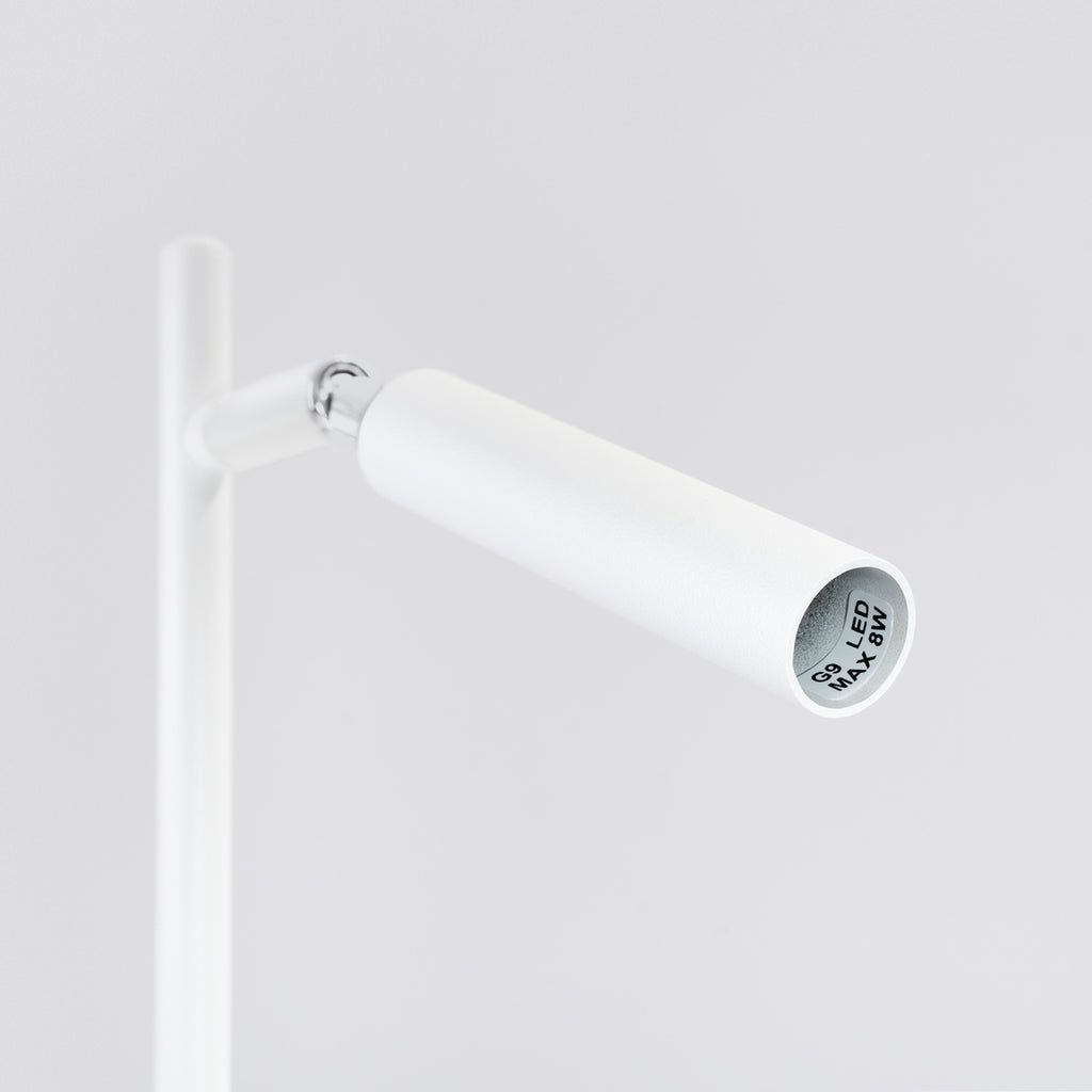 Lampe à poser Pastelo blanche G9 dans un intérieur