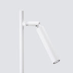 Lampe à poser Pastelo blanche G9, gros plan allumé