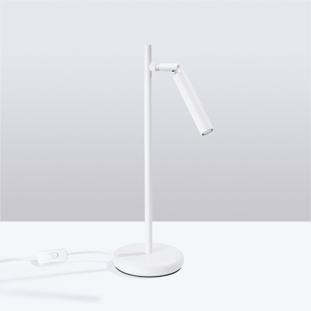 Lampe à poser Pastelo blanche G9 de profil