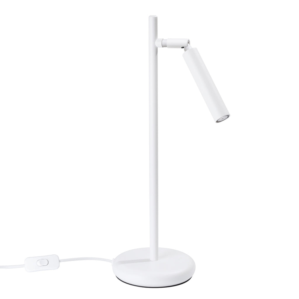 Lampe à poser Pastelo blanche G9, tige fine et tête orientable