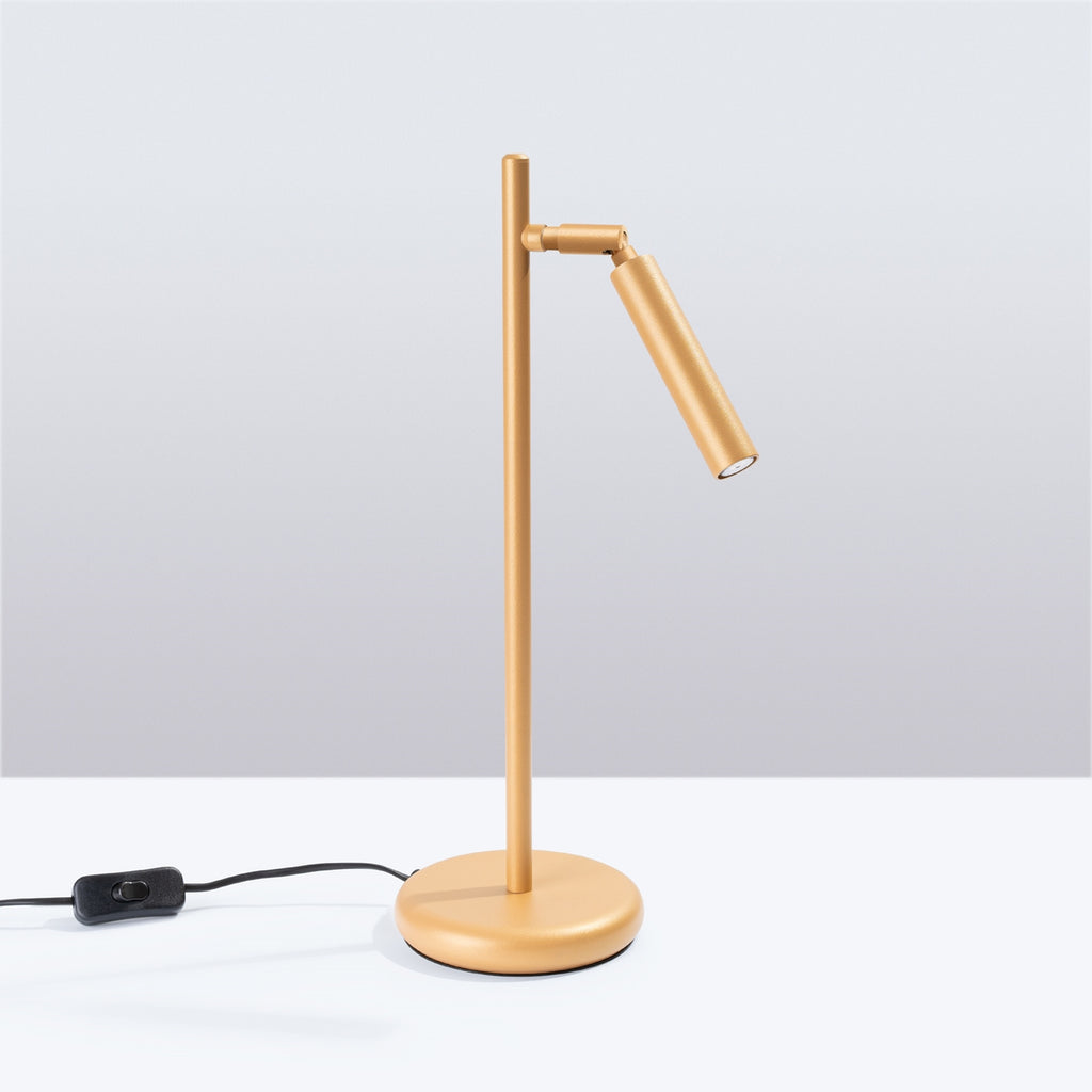 Lampe à poser Pastelo dorée G9 de profil