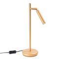 Lampe à poser Pastelo dorée G9, tige fine et tête orientable