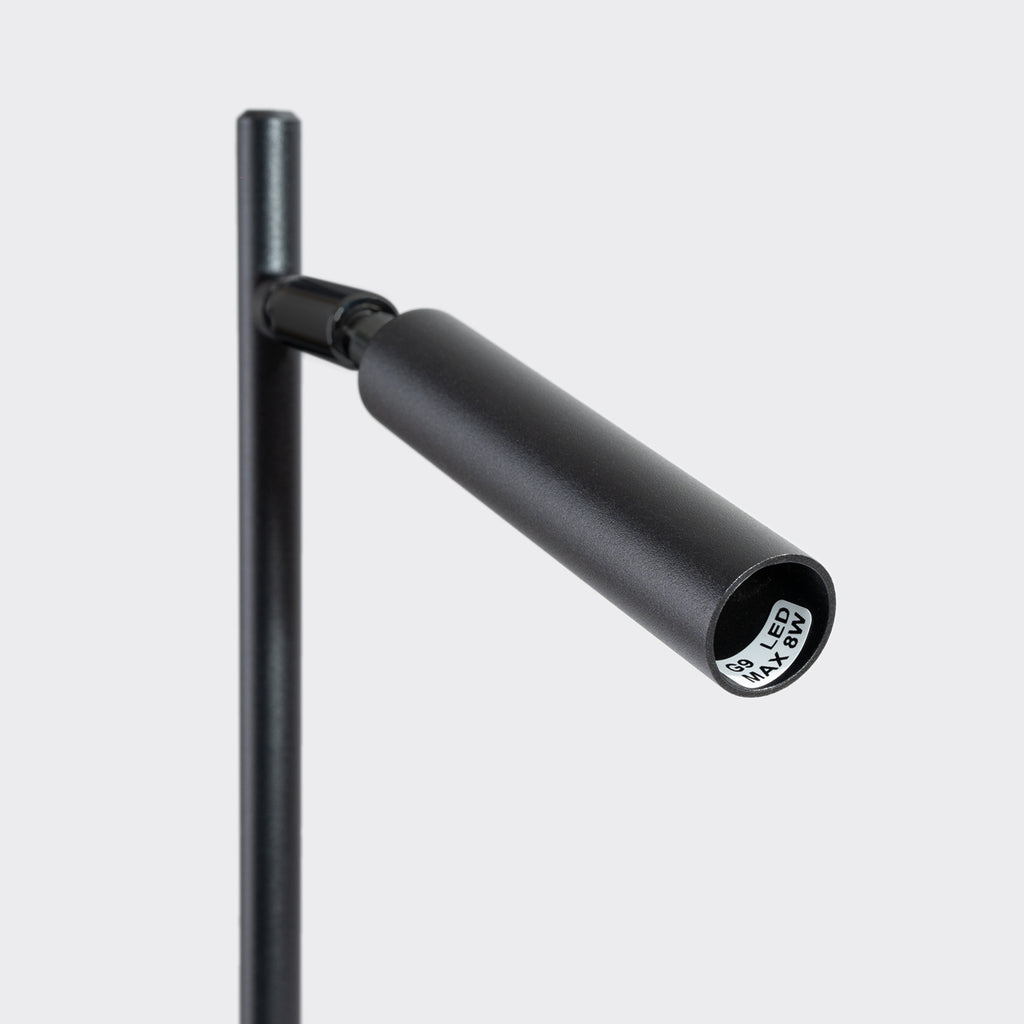 Lampe à poser Pastelo noire G9 dans un intérieur