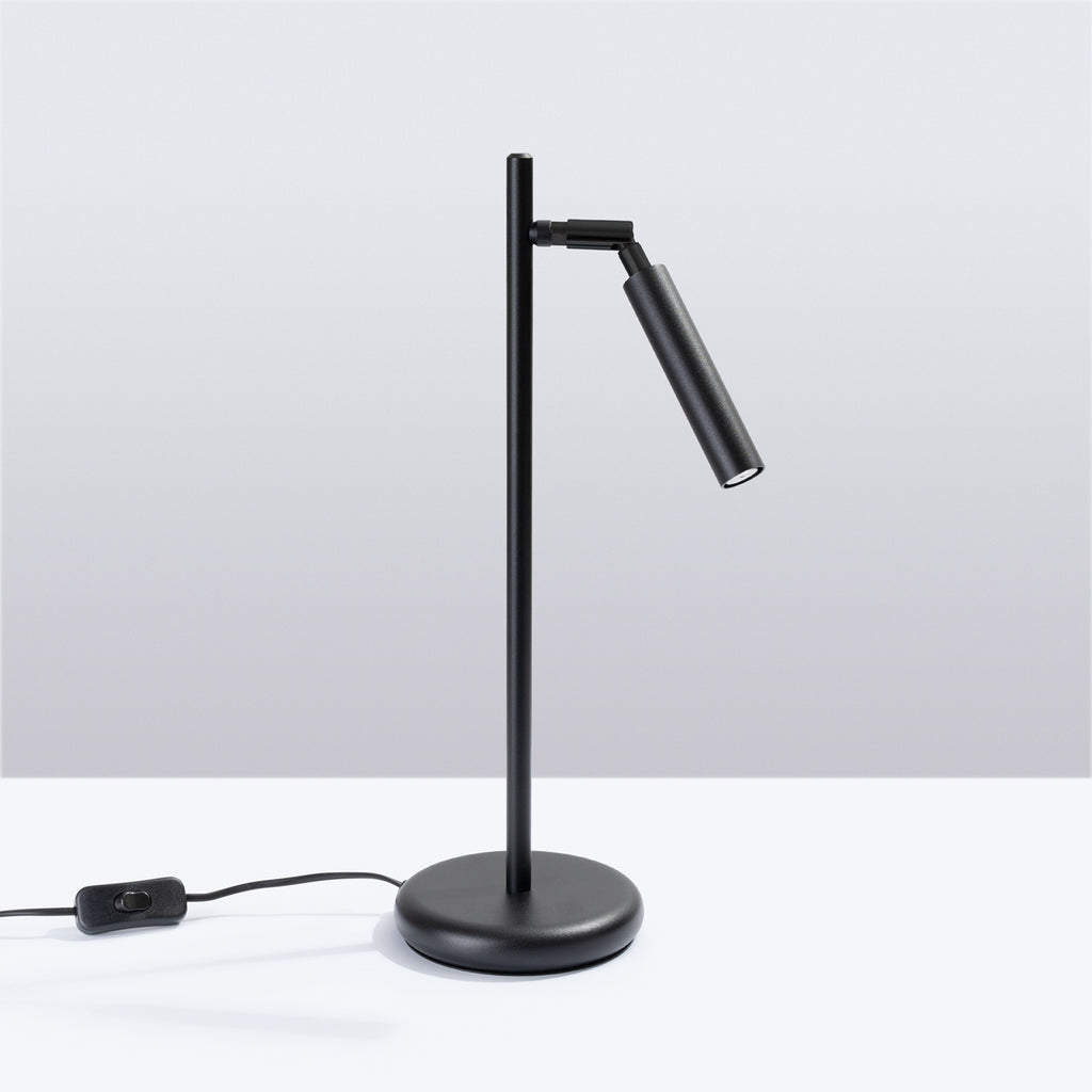 Lampe à poser Pastelo noire G9 de profil
