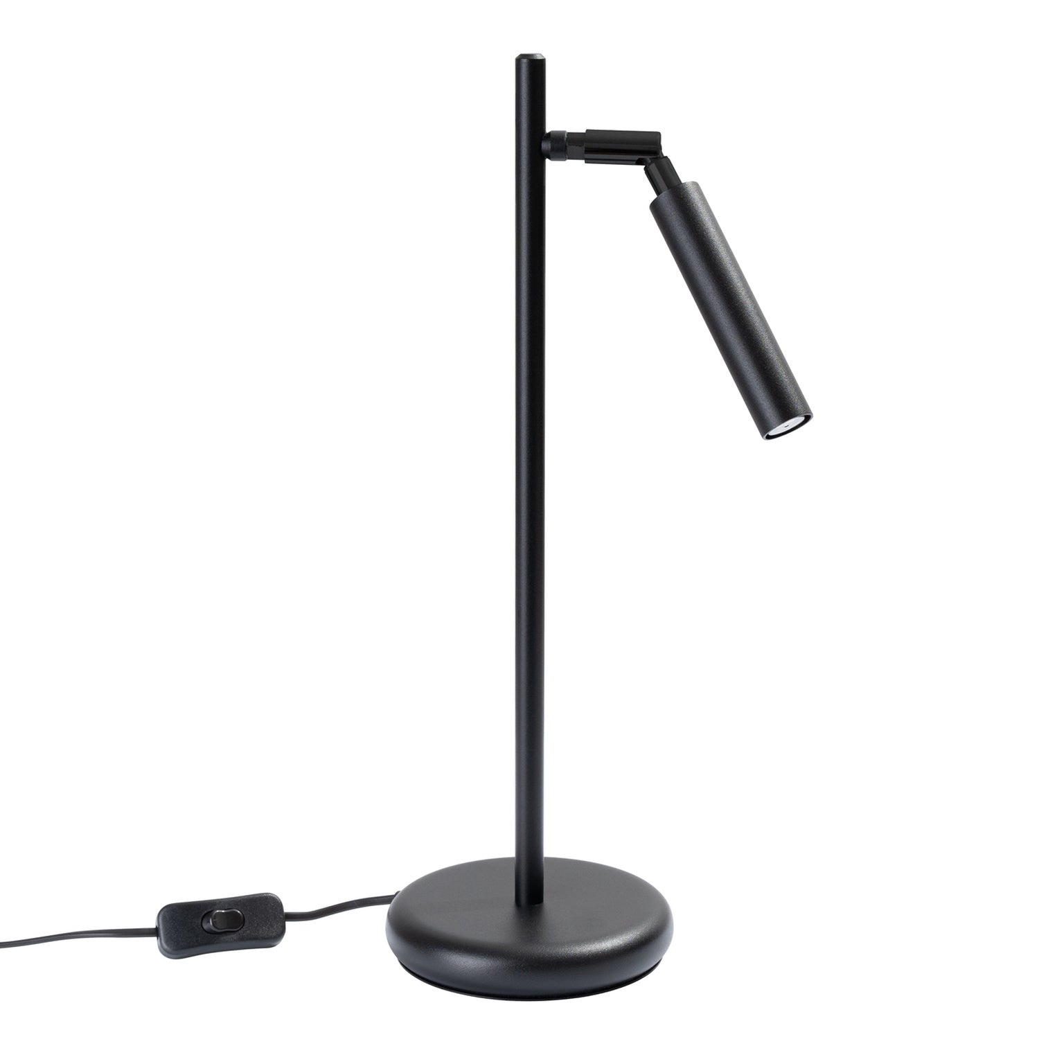 Lampe à poser Pastelo noire G9, tige fine et tête orientable