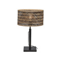 Lampe à poser pied droit Java noir 32 cm E27