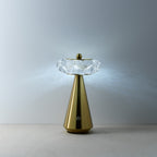 Lampe à poser sans fil Diamond Diva en métal facetté, vue 3