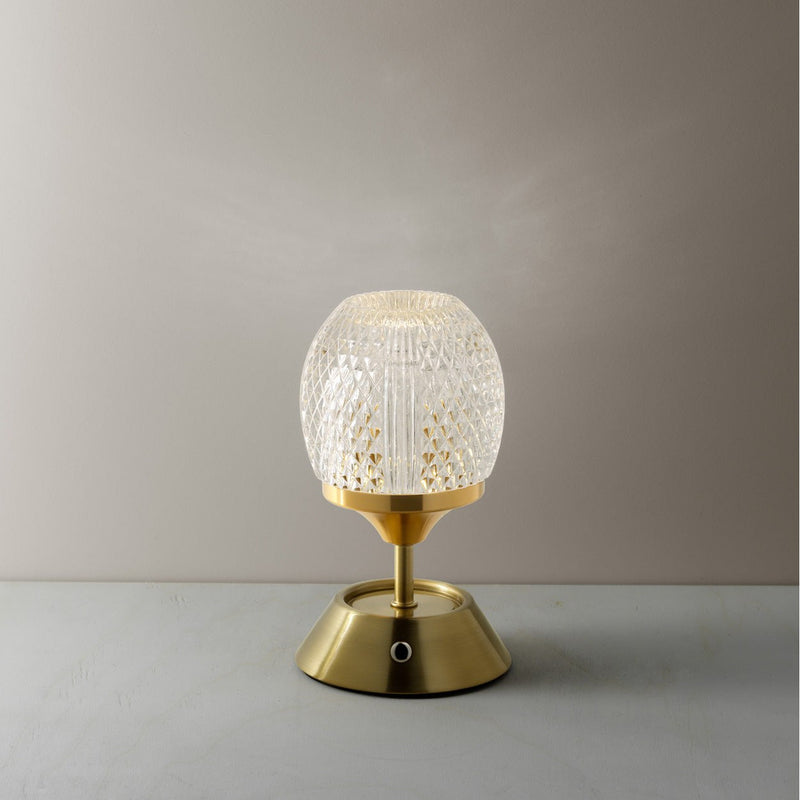 Dimensions Lampe à poser sans fil Glow Sinatra en métal doré 18 cm
