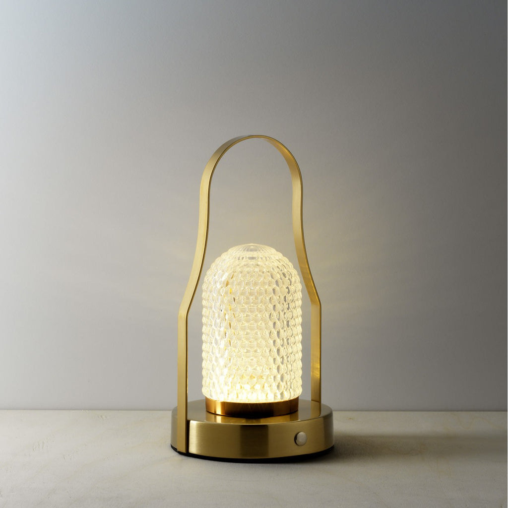 Lampe à poser sans fil Lampuccino en métal en situation