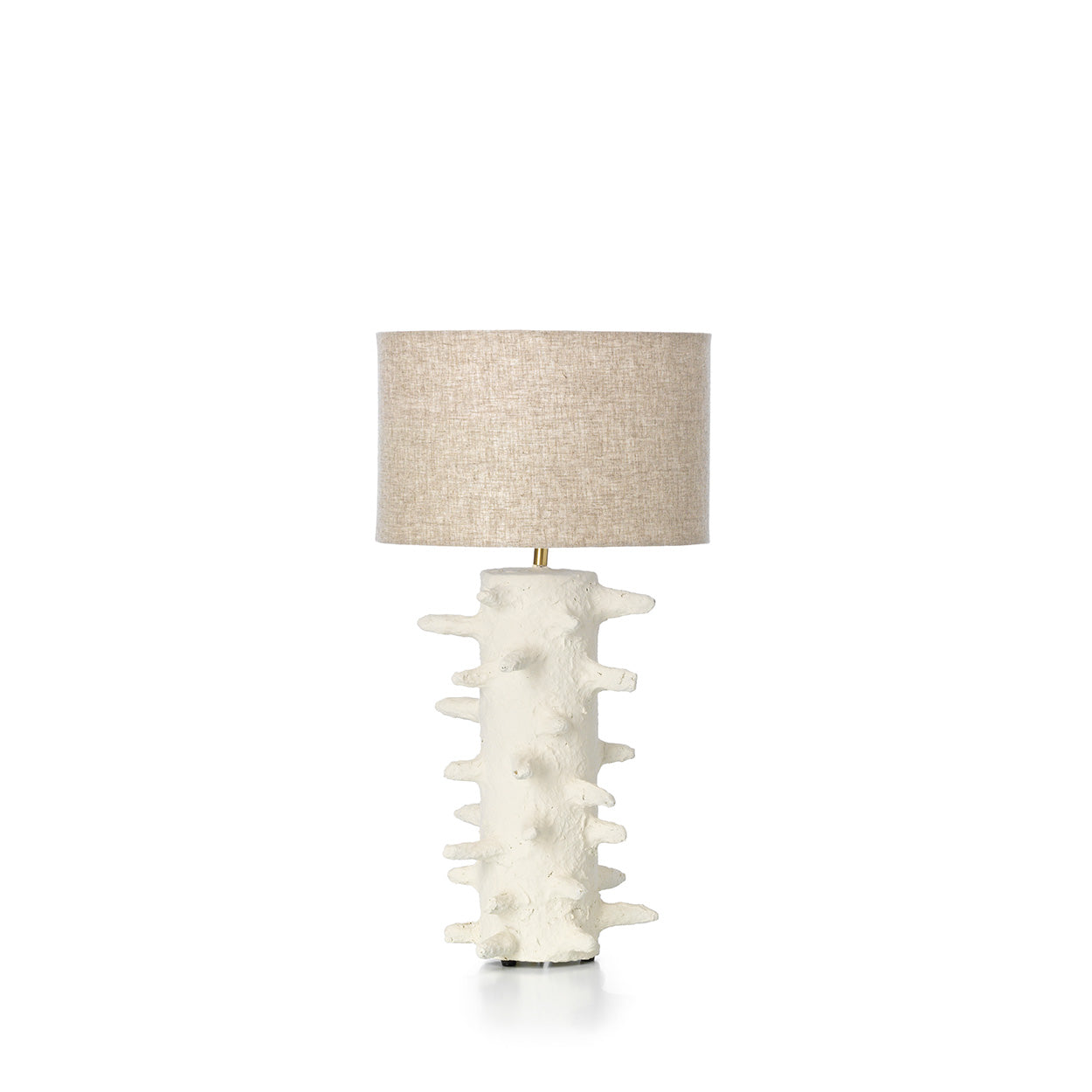 Lampe à poser Spiketacular en papier mâché blanc 41 cm