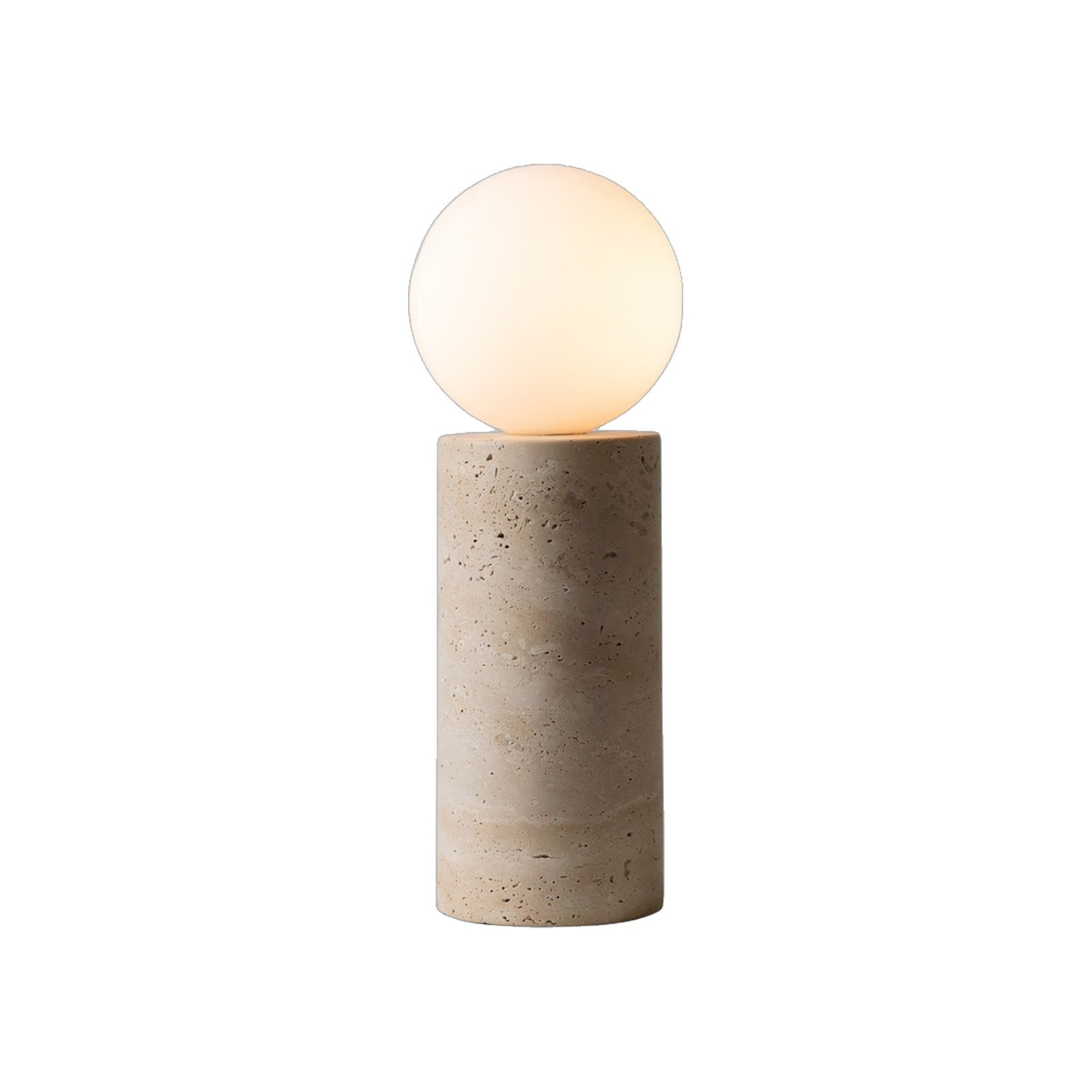 Lampe à poser Tivoli travertin blanc 30 cm G9
