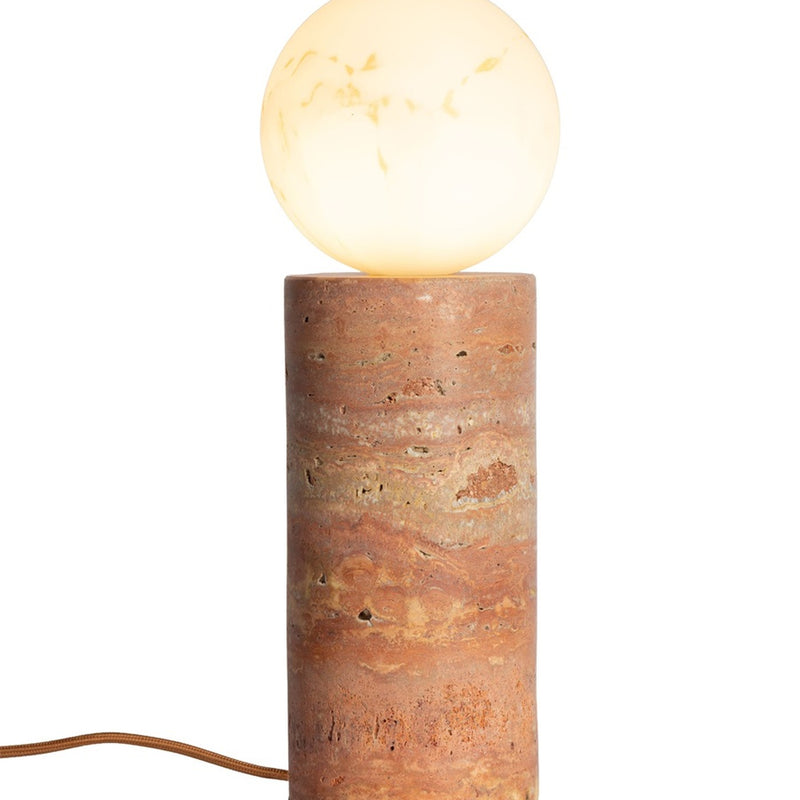 Dimensions Lampe à poser Tivoli travertin terracotta 30 cm G9