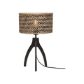 Lampe à poser trépied Java noir bicolore 32 cm E27