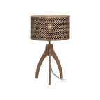 Lampe à poser trépied Java naturel bicolore 32 cm E27