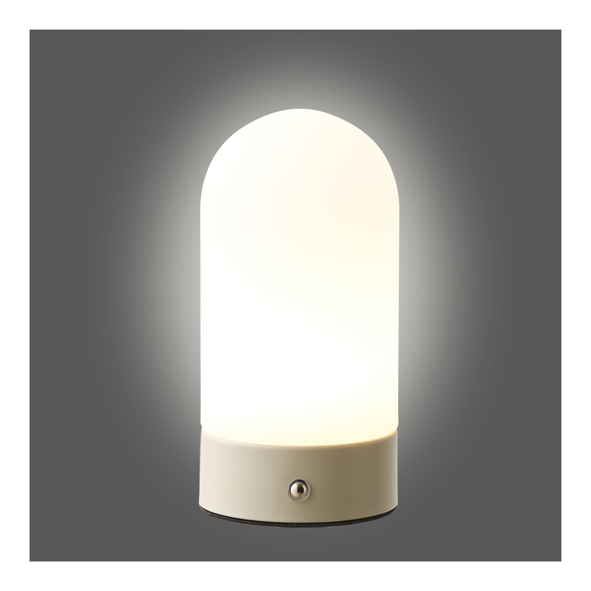 Lampe Ashford blanc beige éclairage LED vue basse ambiance cocooning