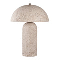 Lampe de table Astley en papier mâché effet pierre grise abat-jour dôme et fût arrondi