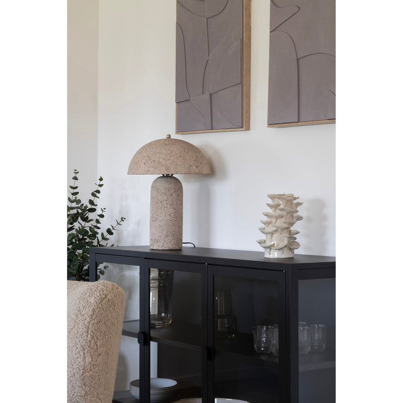 Dimensions Lampe de table Astley papier mâché pierre grise E27 49,5 cm