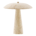 Lampe de table Consett travertin forme champignon