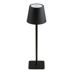 Lampe Bradford noire vue de dessus avec son interrupteur tactile au sommet de l'abat-jour