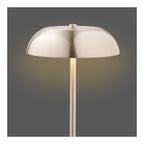 Lampe décorative Fenwick rechargeable acier brossé 30 cm vue de face