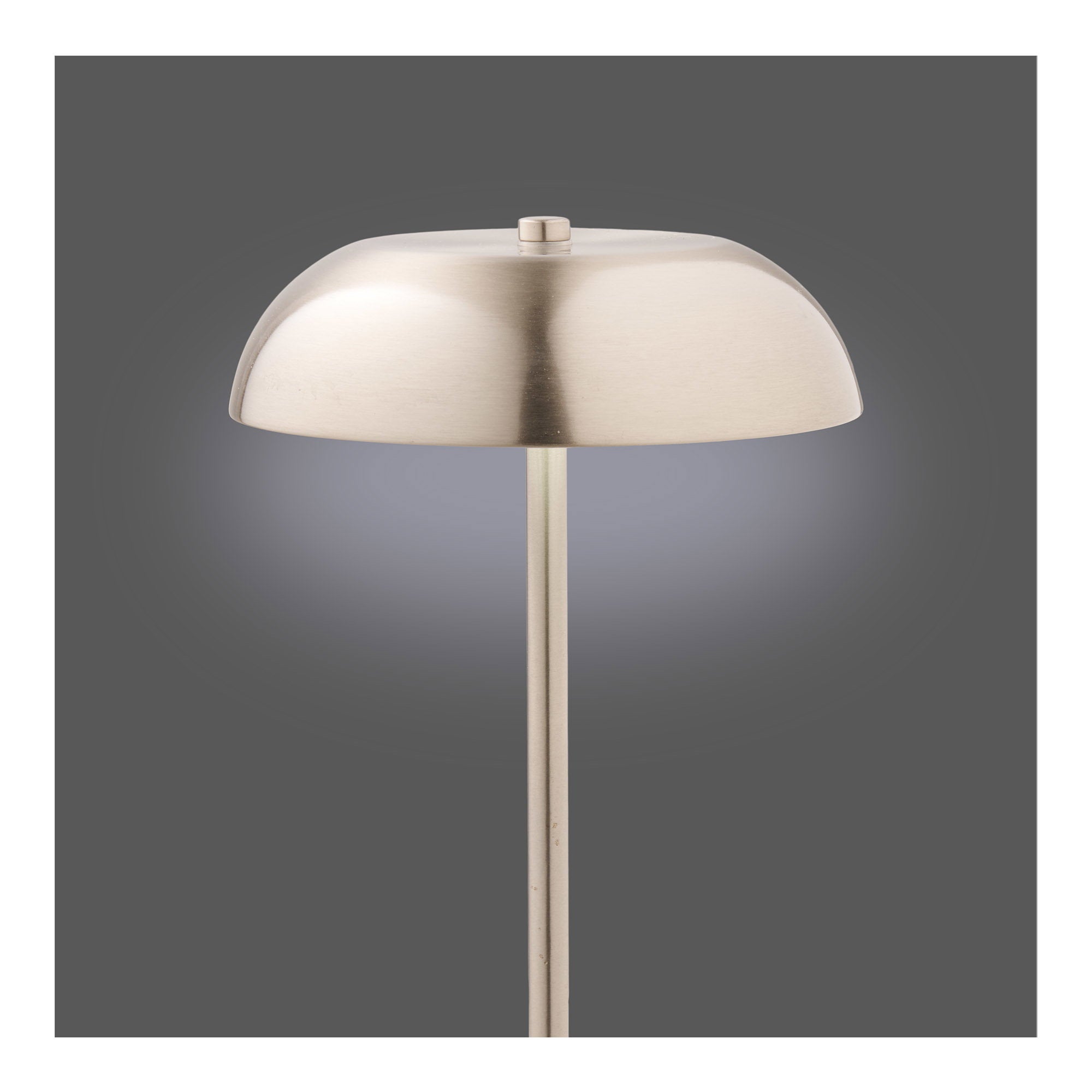 Lampe décorative Fenwick rechargeable acier brossé 30 cm vue de détail