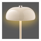Lampe décorative Margate rechargeable sans fil beige 18 cm vue de face