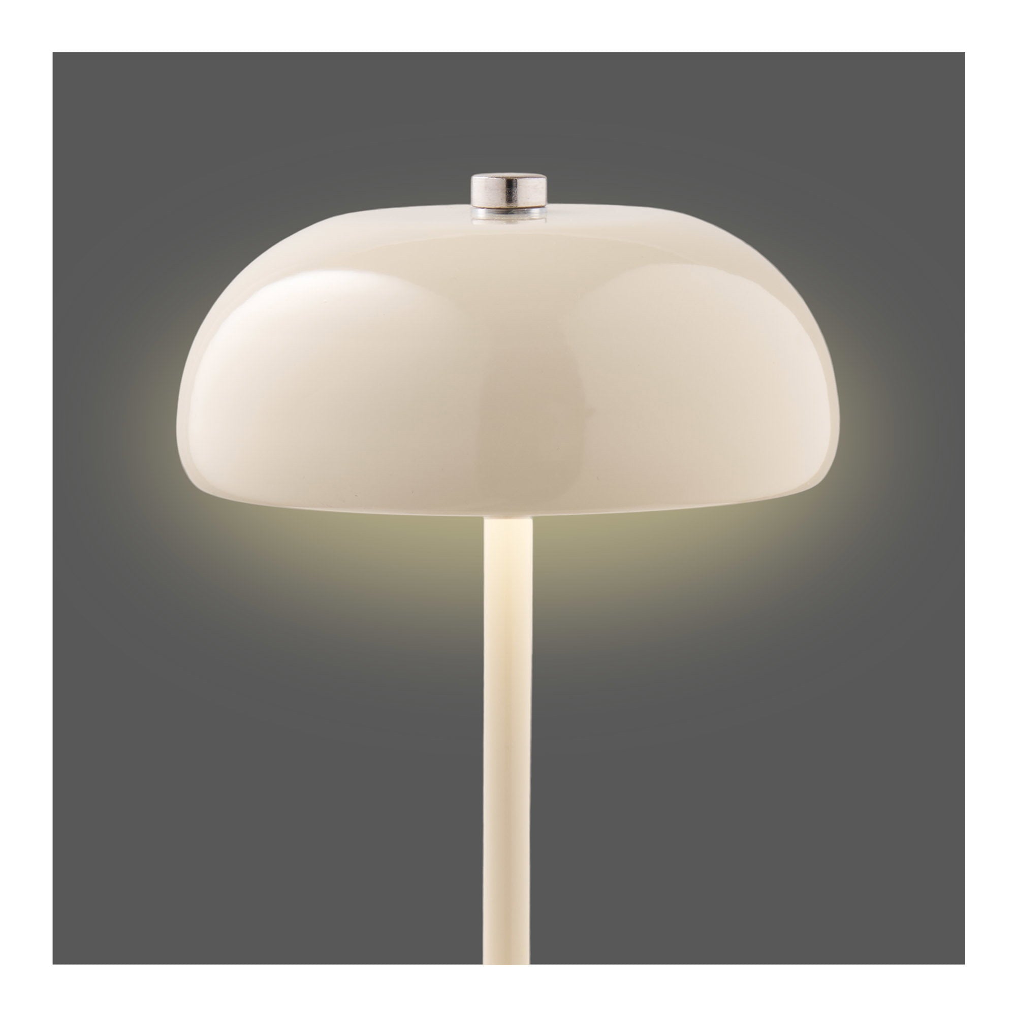 Lampe décorative Margate rechargeable sans fil beige 18 cm vue de détail