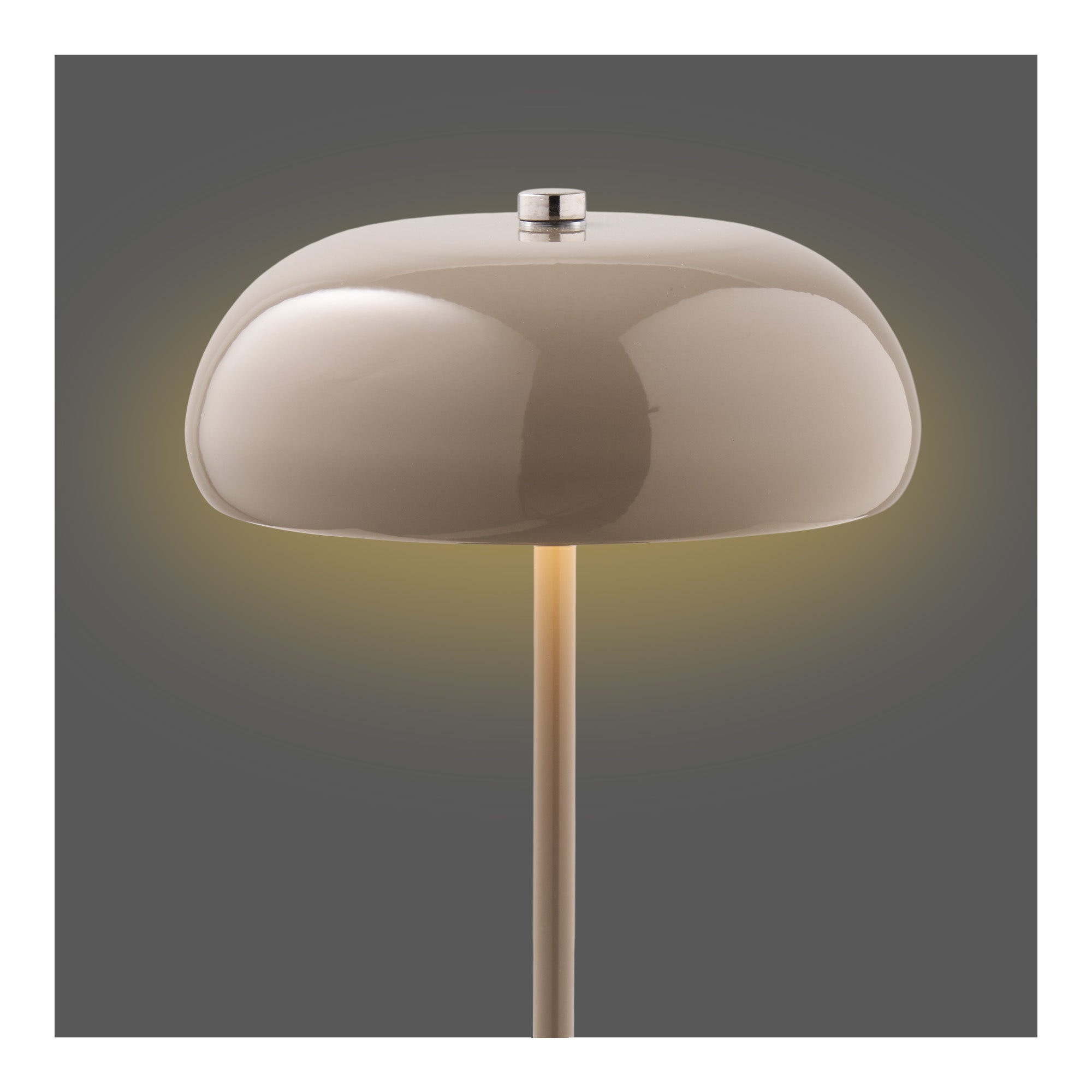 Lampe décorative Margate rechargeable sans fil taupe 23 cm vue de face