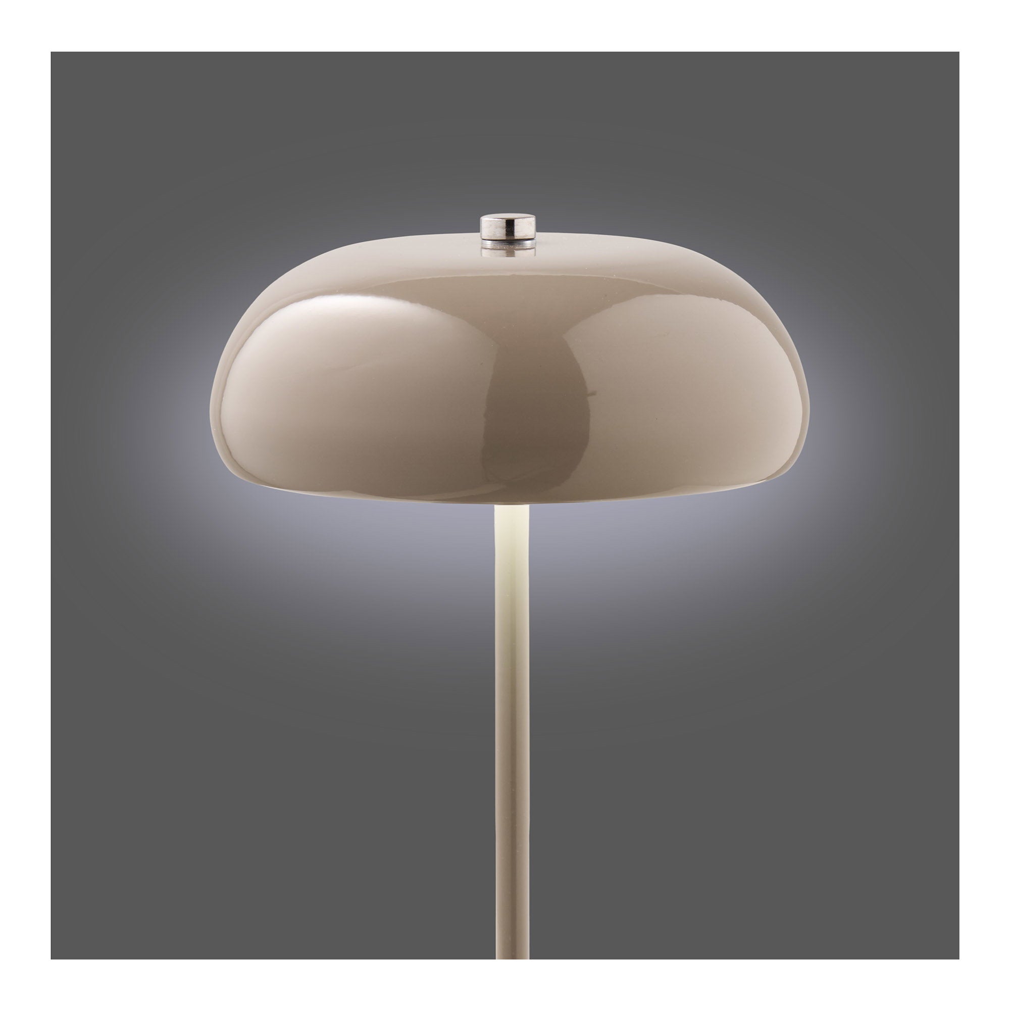 Lampe décorative Margate rechargeable sans fil taupe 23 cm vue de détail