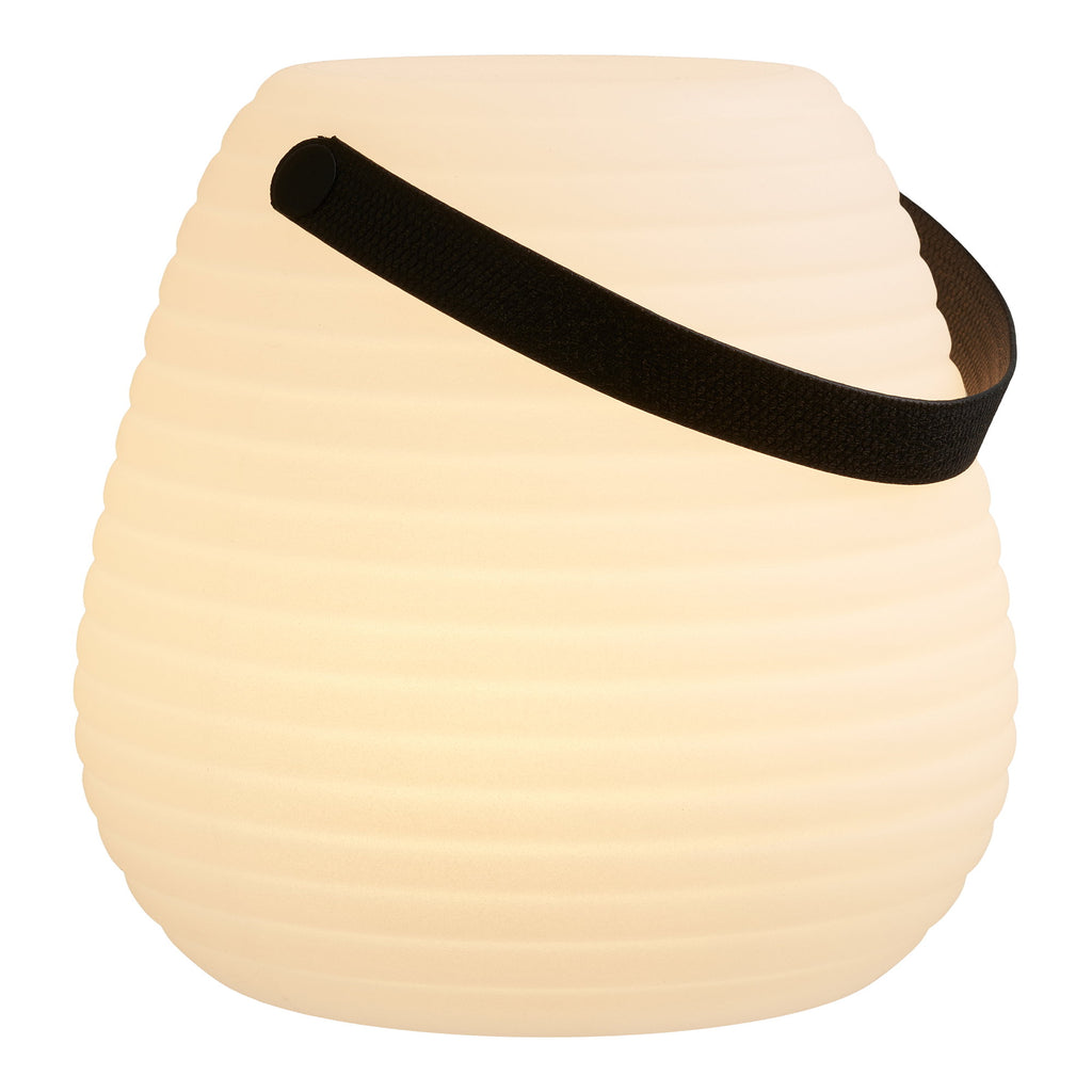 Lampe LED Derry allumée lumière blanche chaude fond blanc