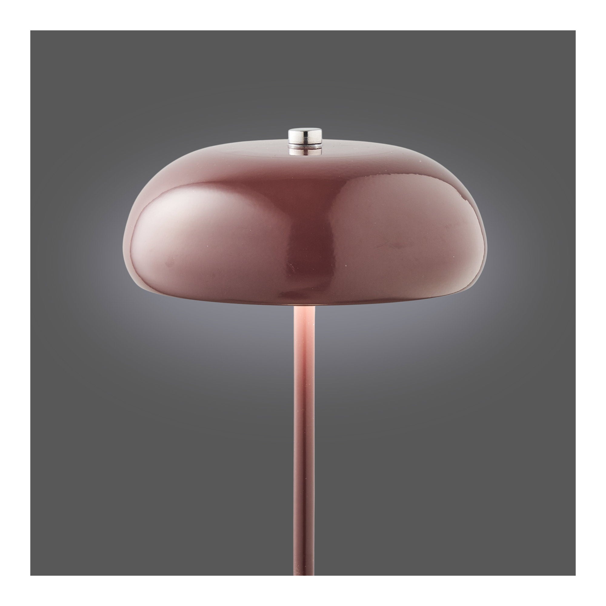 Lampe Margate bordeaux métal brillant éclairage LED latéral ambiance feutrée