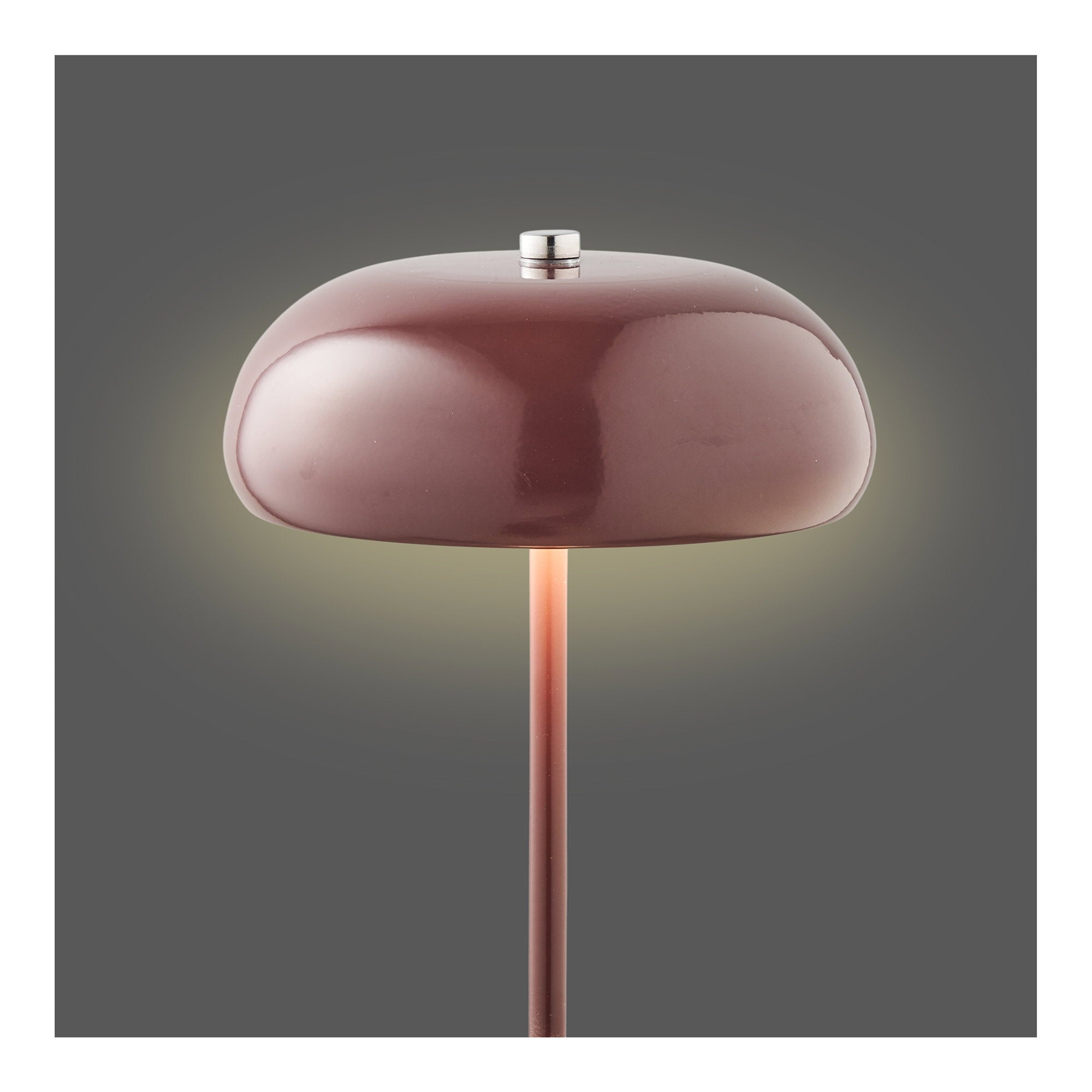 Lampe rechargeable Margate bordeaux interrupteur tactile 3 niveaux luminosité